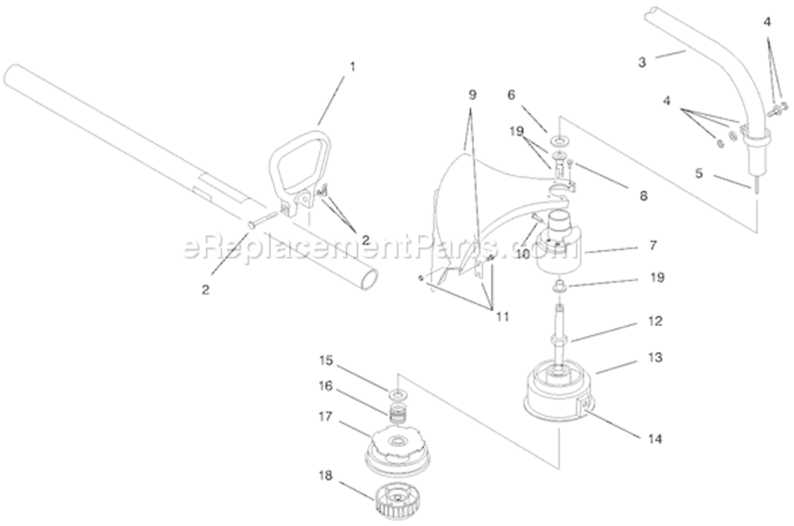 Page B Diagram and Parts List for 51450 790000001-7999999991997 Toro Trimmer