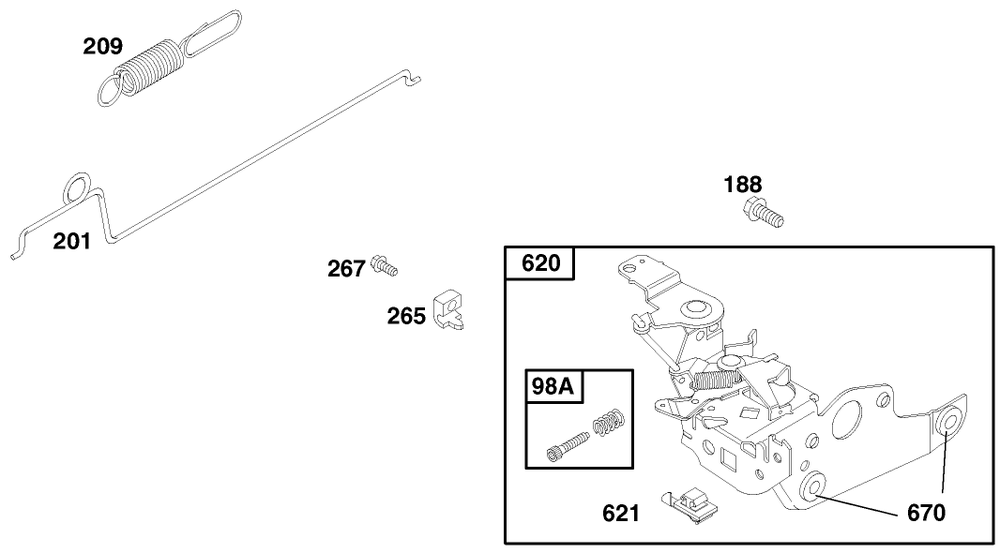 Engine Briggs & Stratton Model 12f702-1741-A1 Diagram and Parts List for 53080 890001 - 899999 Toro Leaf Blower / Vacuum