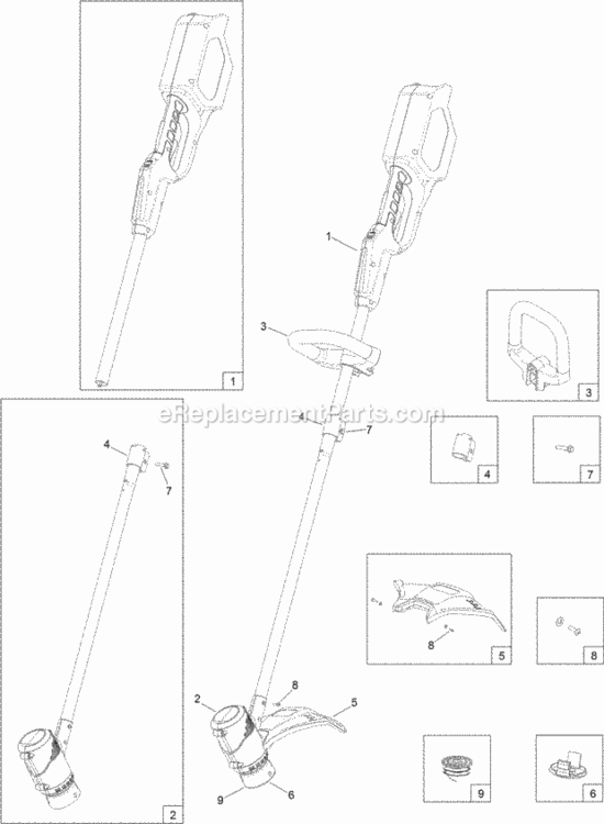 48_Volt_Cordless_Trimmer_Service_Parts Diagram and Parts List for 51488T 313000001 - 313005000 Toro Trimmer