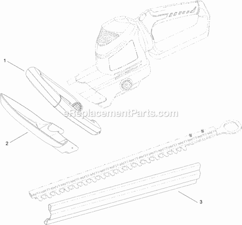 22_Inch_Hedge_Trimmer_Assembly Diagram and Parts List for 51494 312000001 - 312999999 Toro Hedge Trimmer
