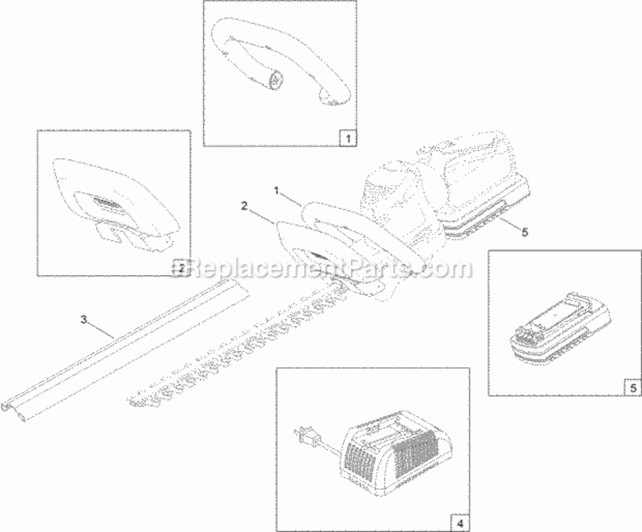 22In_Cordless_Hedge_Trimmer_Assembly Diagram and Parts List for 51494 314000001 - 314999999 Toro Hedge Trimmer
