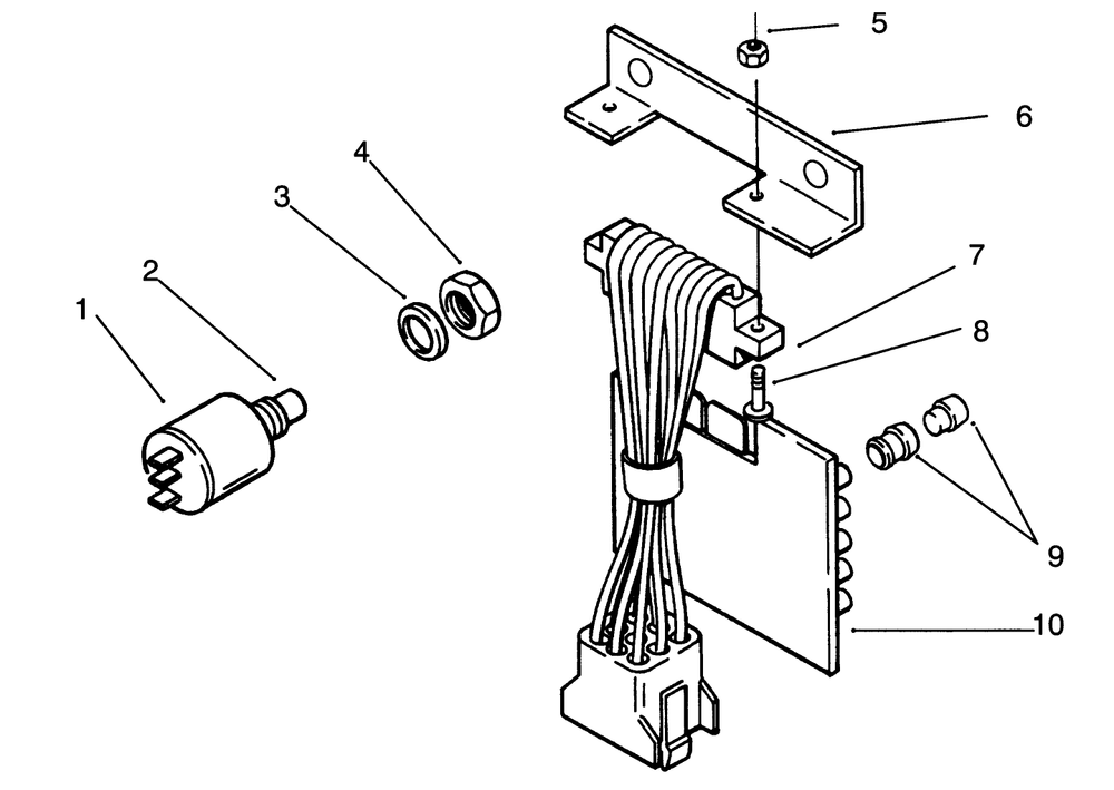 Electrical System Diagram and Parts List for 73380 3900001 - 3999999 Toro Lawn Tractor