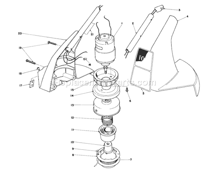 Page A Diagram and Parts List for 51512C 6000001-6999999 - 1986 Toro Trimmer