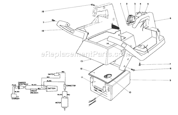 Page B Diagram and Parts List for 51512C 6000001-6999999 - 1986 Toro Trimmer