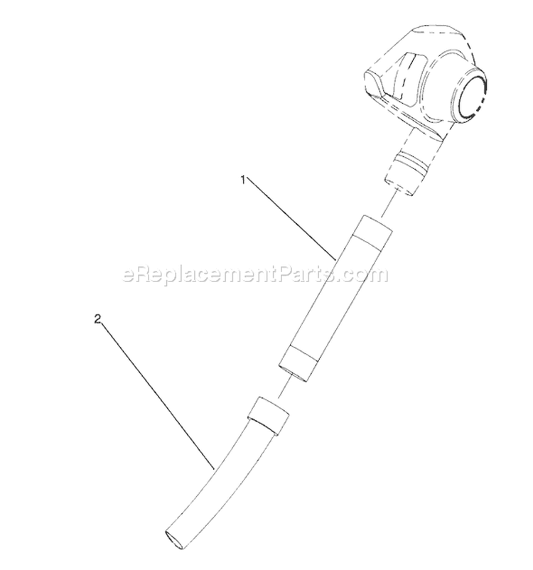 Tube Assembly Diagram and Parts List for 51537 1000001-1999999 - 1991 Toro Leaf Blower / Vacuum