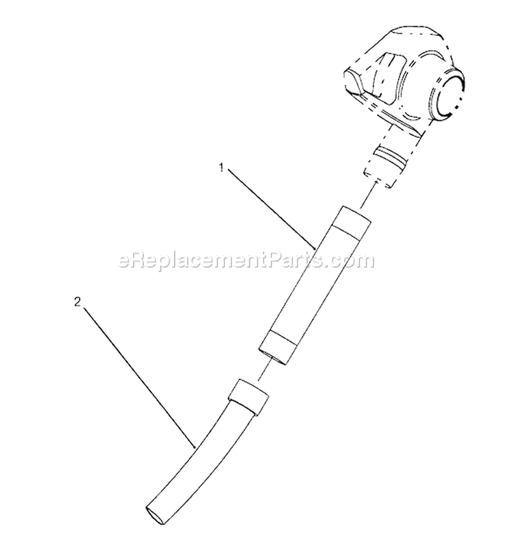 Tube Assembly Diagram and Parts List for 51537 2000001-2999999 - 1992 Toro Leaf Blower / Vacuum