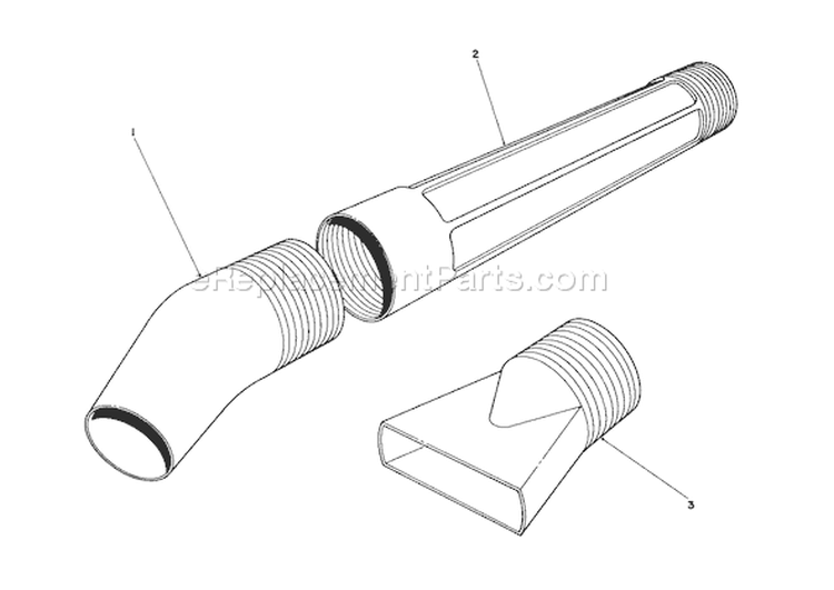 Blower Tube Assembly Diagram and Parts List for 51545C 8000001-8999999 - 1988 Toro Leaf Blower / Vacuum
