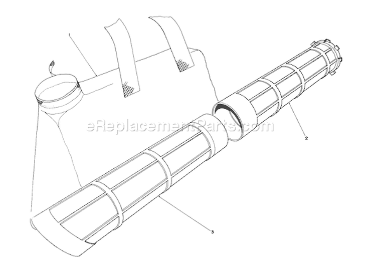 Rake-O-Vac Bagging Kit (standard On Model 51545c, Optional On Model 51535c) Diagram and Parts List for 51545C 8000001-8999999 - 1988 Toro Leaf Blower / Vacuum