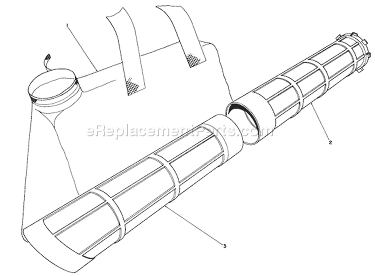 Rake-O-Vac Bagging Kit Model 51531 (standard On Model 51545, Optional On Model 51535) Diagram and Parts List for 51535 6000001-6999999 - 1986 Toro Leaf Blower / Vacuum