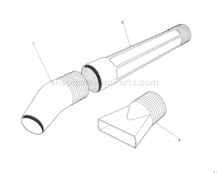 Blower Tube Assembly Diagram and Parts List for 51535 9000001-9999999 - 1989 Toro Leaf Blower / Vacuum