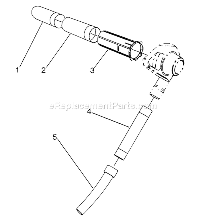 Tube Assembly Diagram and Parts List for 51547 39015000-39999999 - 1993 Toro Leaf Blower / Vacuum