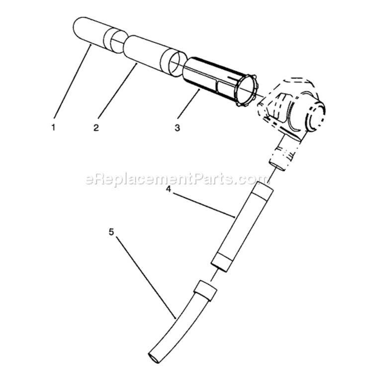 Tube Assembly Diagram and Parts List for 51547 49000001-499999991994 Toro Leaf Blower / Vacuum