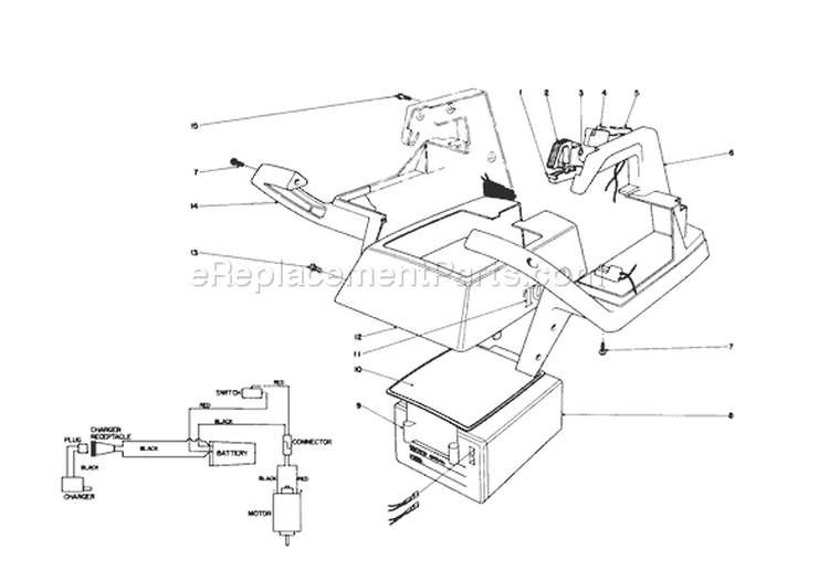 Page B Diagram and Parts List for 51550 9000001-9103640 - 1979 Toro Trimmer