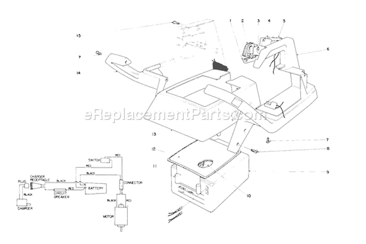 Page B Diagram and Parts List for 51555 7000001-7999999 - 1987 Toro Trimmer