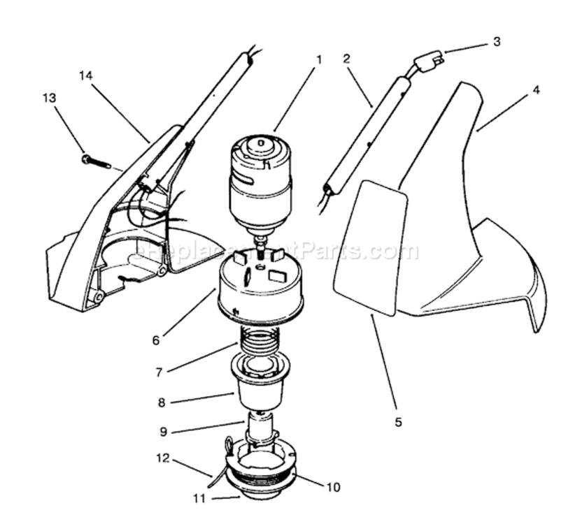Page A Diagram and Parts List for 51556 49000001-499999991994 Toro Trimmer