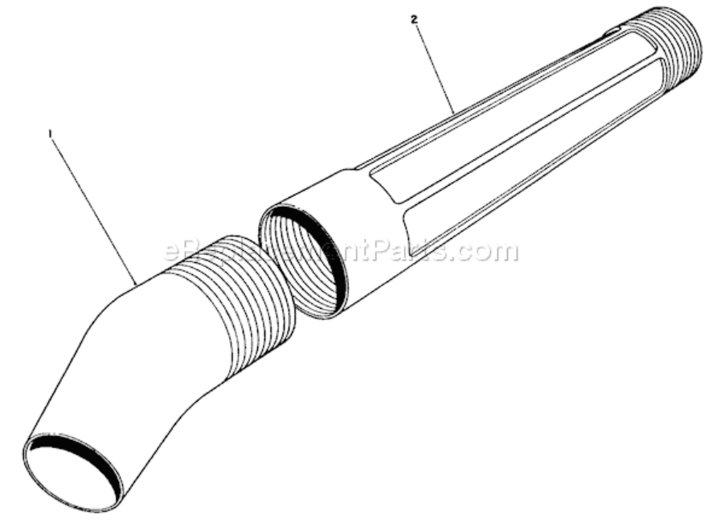 Blower Tube Assembly Diagram and Parts List for 51570 1000001-19999991991 Toro Leaf Blower / Vacuum