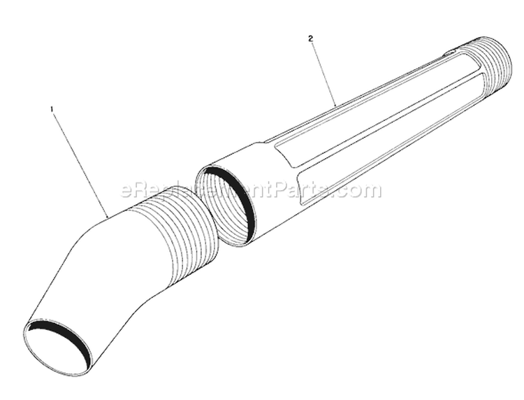 Blower Tube Assembly Diagram and Parts List for 51575 1000001-1999999 - 1991 Toro Leaf Blower / Vacuum