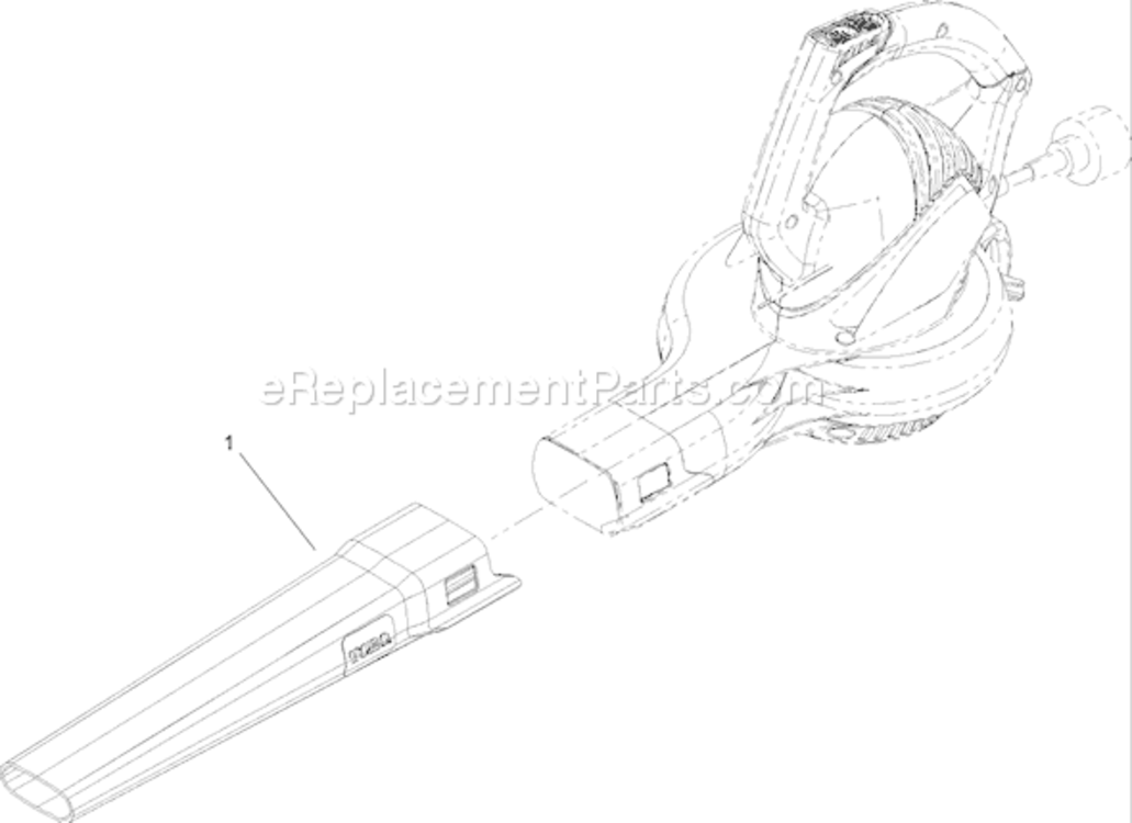 Blower Tube Assembly Diagram and Parts List for 51585 280000001-2809999992008 Toro Leaf Blower / Vacuum