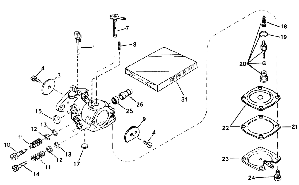 Carburetor No. 632142 Engine Model No. Ah520 Type 1602 Unit Model 38120 & 38130 (Used On Units With Serial No. 0500000 & Up) Diagram and Parts List for 38120 0500000 - 0999999 Toro Snow Blower