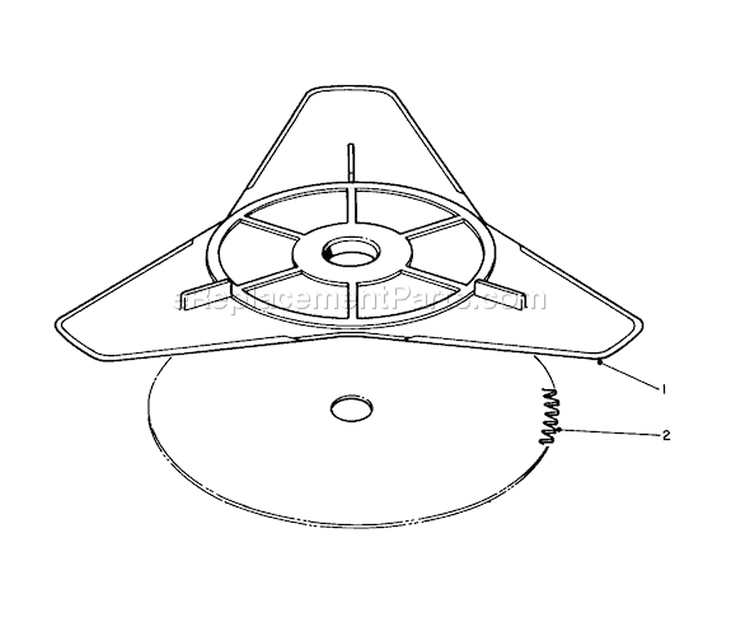 Flex Blade and 8" Blade (80 Tooth) Diagram and Parts List for 51607 3000001-3999999 - 1983 Toro Trimmer