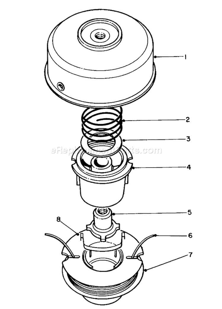 Page F Diagram and Parts List for 51608 4000001-4999999 - 1984 Toro Trimmer