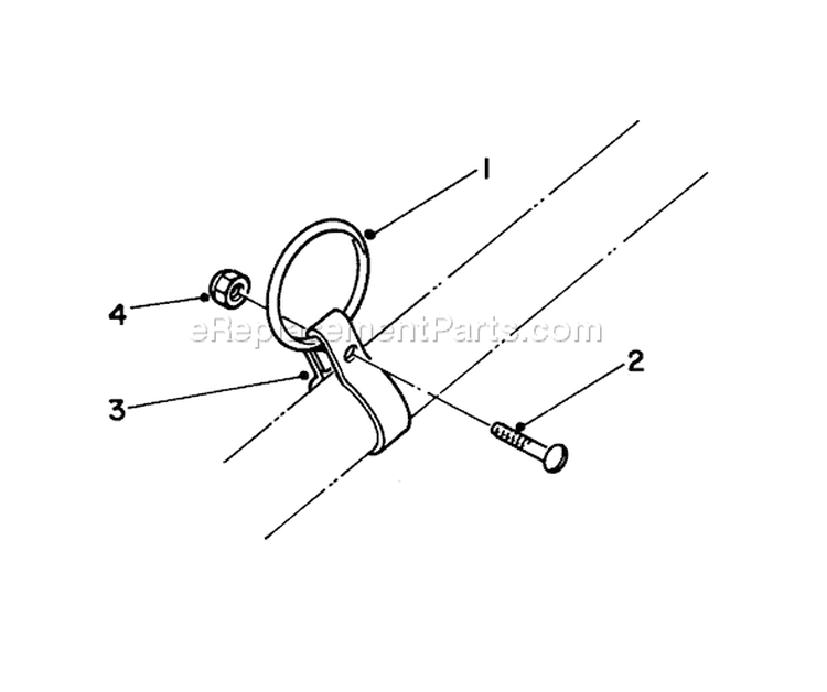 Clamp and Ring Kit Diagram and Parts List for 51613 4000001-4999999 - 1984 Toro Trimmer