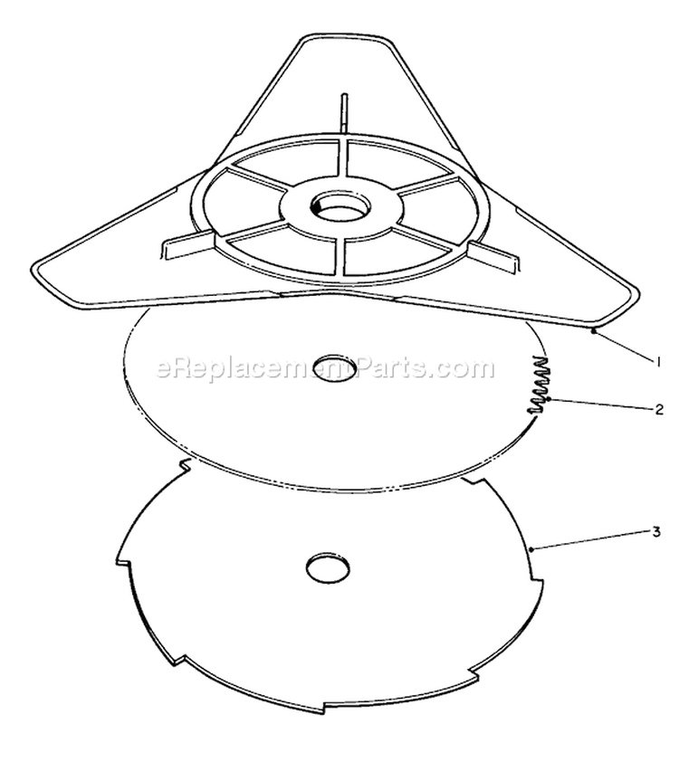 Flex, Weed Blade and Brush Blade Diagram and Parts List for 51616 3000001-3999999 - 1983 Toro Trimmer