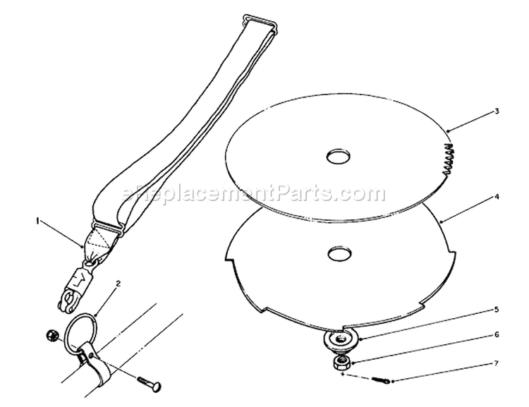 Metal Blade Kit Diagram and Parts List for 51616 5000001-5999999 - 1985 Toro Trimmer