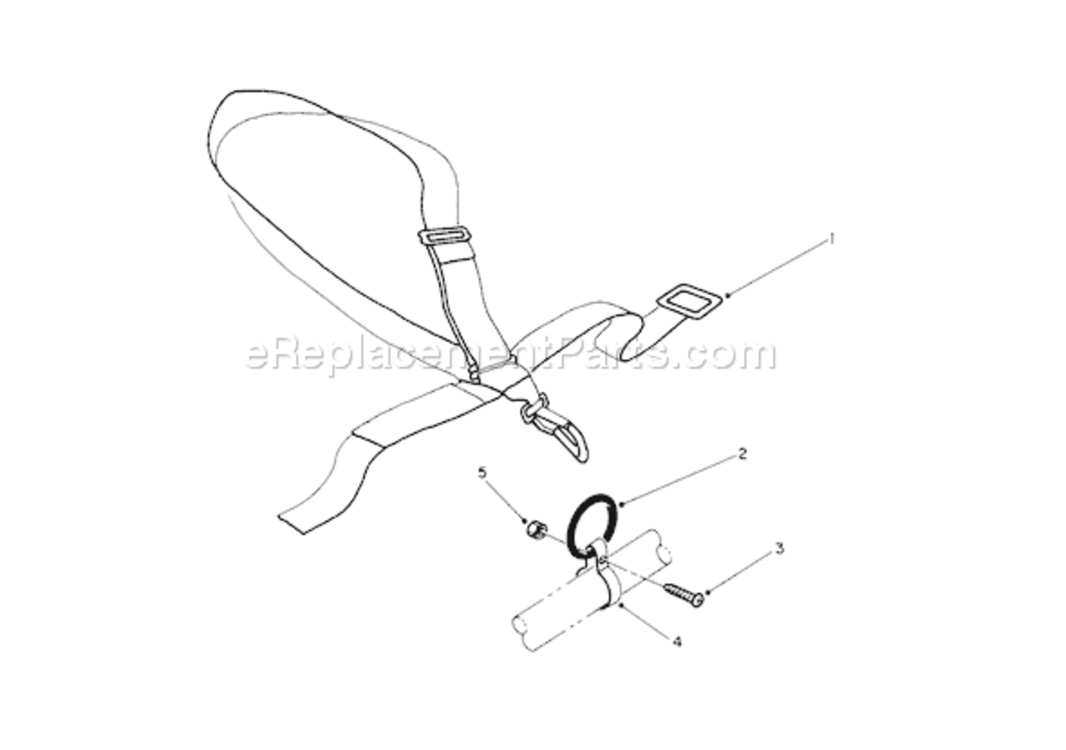 Deluxe Shoulder/Belt Harness Diagram and Parts List for 51628 0000001-09999991990 Toro Trimmer