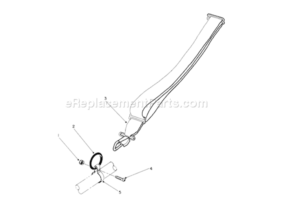 Shoulder Harness Diagram and Parts List for 51628 0000001-09999991990 Toro Trimmer
