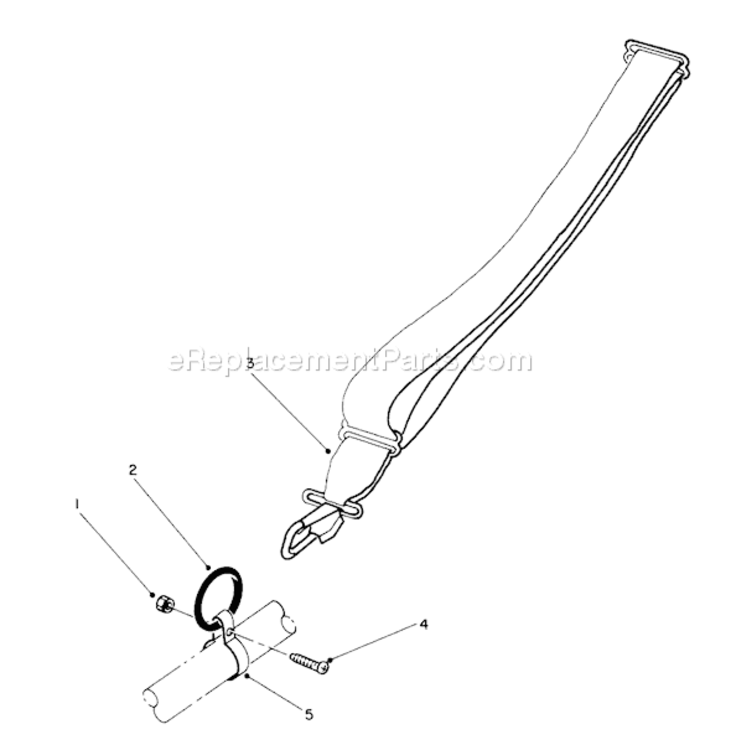 Shoulder Harness Diagram and Parts List for 51637 0000001-09999991990 Toro Trimmer