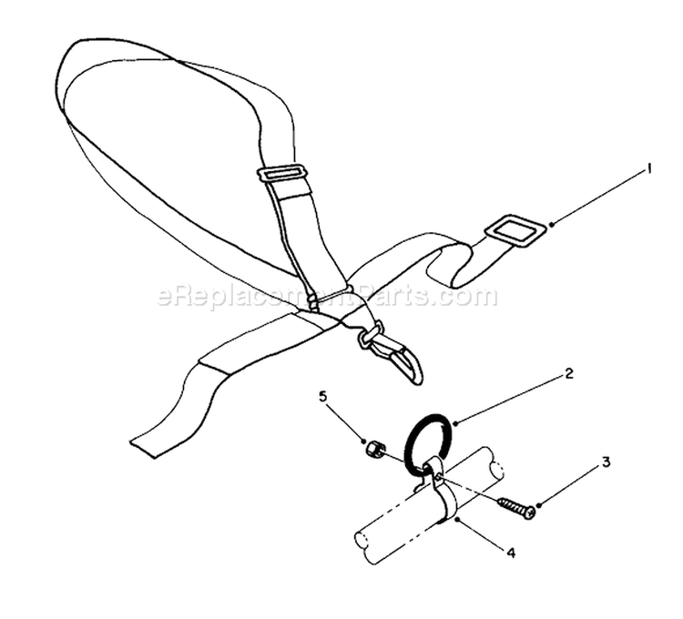Deluxe Shoulder/Belt Harness Diagram and Parts List for 51641 7000001-7999999 - 1987 Toro Trimmer