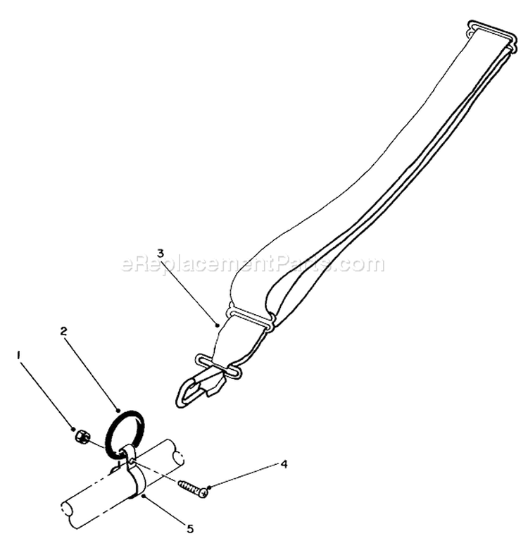 Shoulder Harness Diagram and Parts List for 51642 6000001-6999999 - 1986 Toro Trimmer