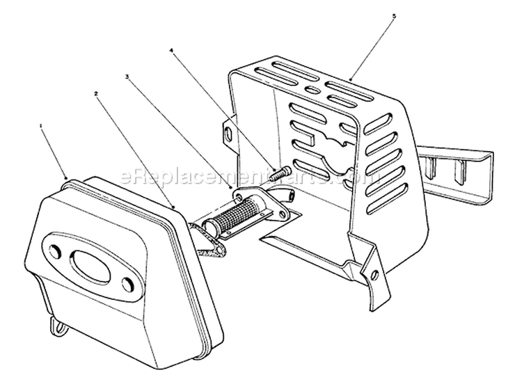 Spark Arrester Muffler Diagram and Parts List for 51643 7000001-7999999 - 1987 Toro Trimmer