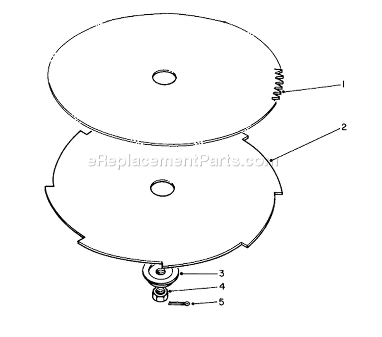 Saw Blade and Brush Blade Diagram and Parts List for 51644 7000001-7999999 - 1987 Toro Trimmer