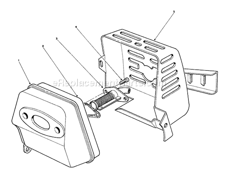 Spark Arrester Muffler Diagram and Parts List for 51644 7000001-7999999 - 1987 Toro Trimmer