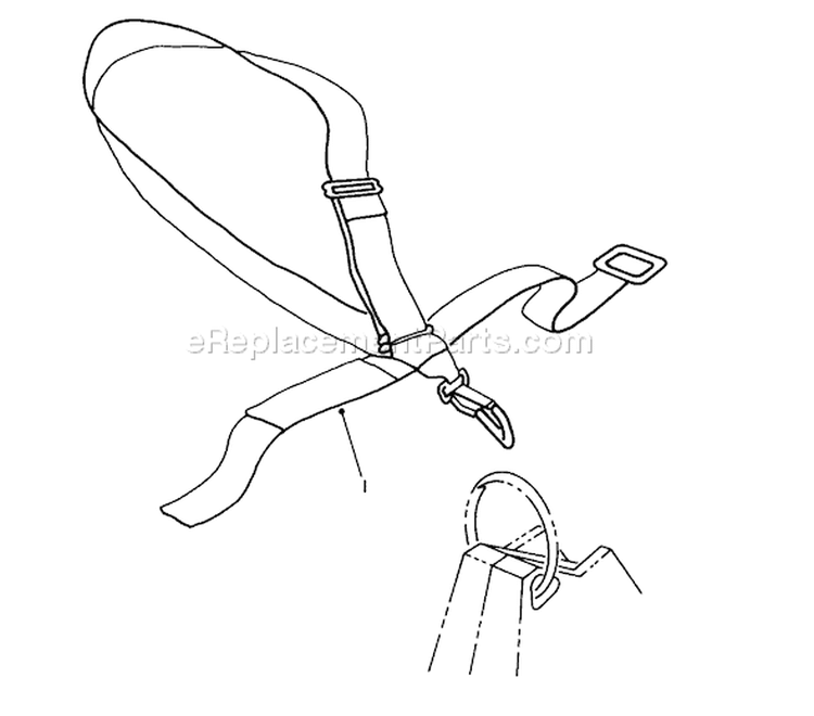 Deluxe Shoulder/Belt Harness Diagram and Parts List for 51644 6000001-6999999 - 1986 Toro Trimmer