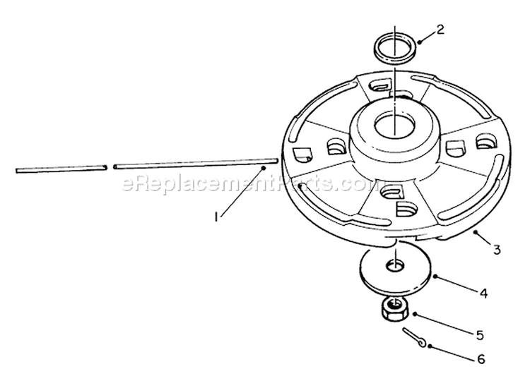 Fixed Line Head Diagram and Parts List for 51644 6000001-6999999 - 1986 Toro Trimmer