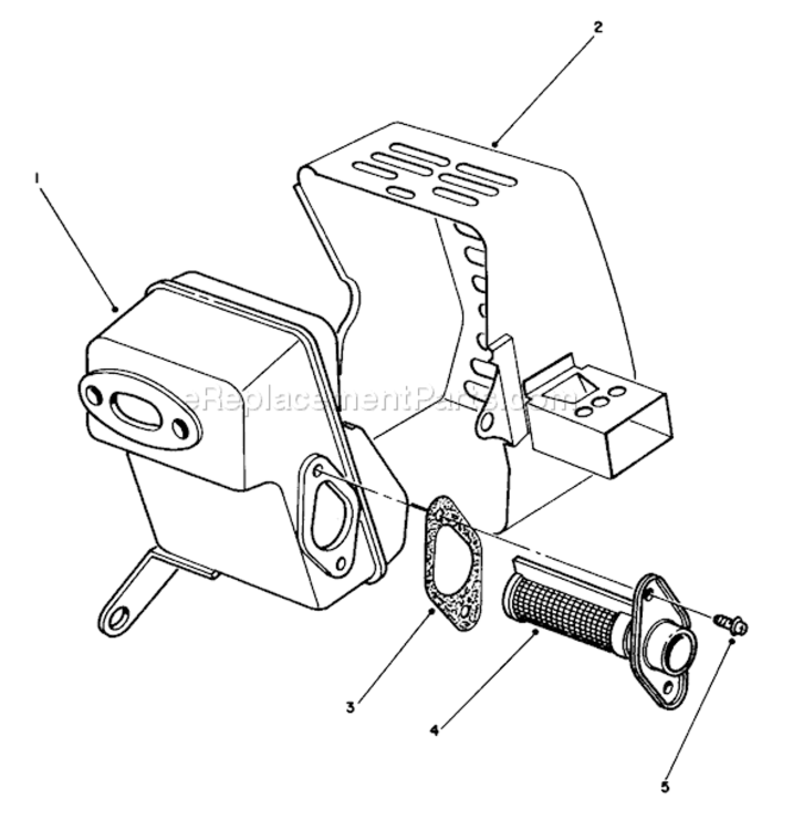 Spark Arrestor Muffler Diagram and Parts List for 51645V 1000001-19999991991 Toro Trimmer