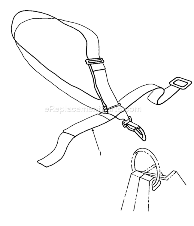Deluxe Shoulder Belt Harness Diagram and Parts List for 51650 1000001-19999991991 Toro Trimmer