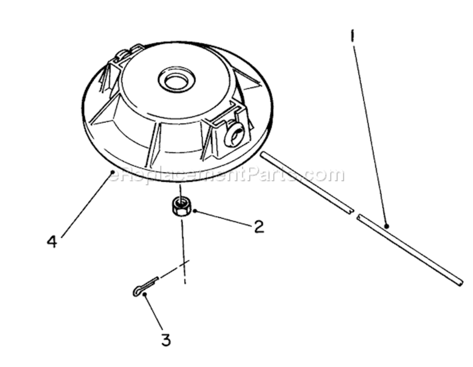 Fixed Line Head Diagram and Parts List for 51650 1000001-19999991991 Toro Trimmer