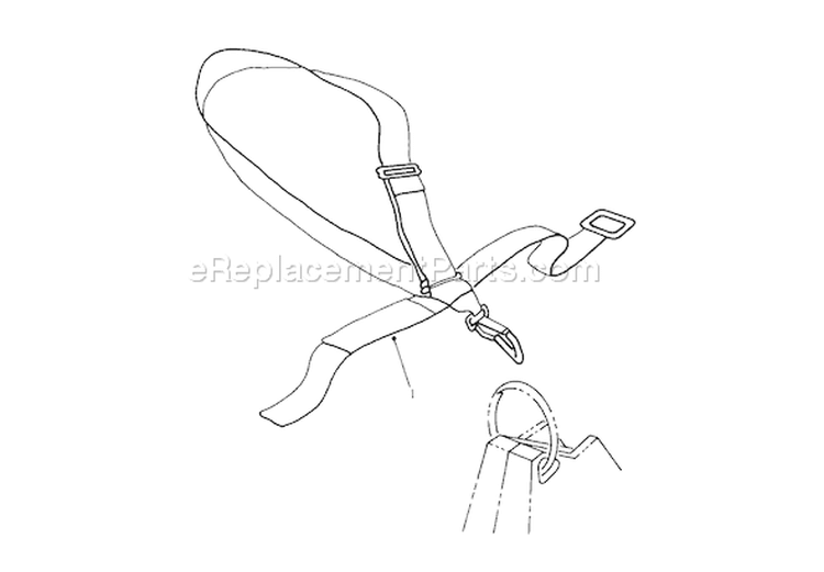 Deluxe Shoulder Belt Harness Diagram and Parts List for 51655 0000001-0999999 - 1990 Toro Trimmer