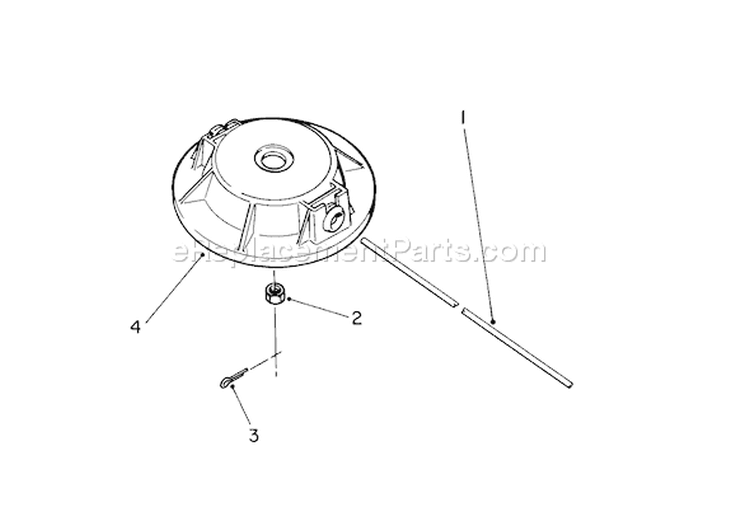 Fixed Line Head Diagram and Parts List for 51655 0000001-0999999 - 1990 Toro Trimmer