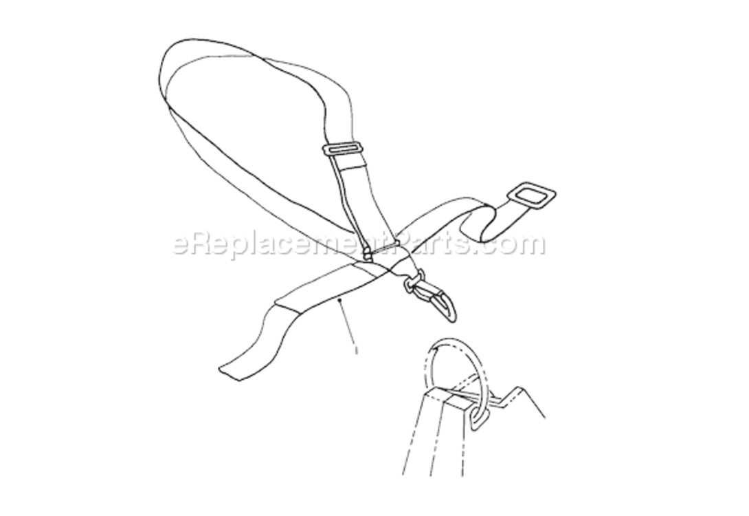 Deluxe Shoulder Belt Harness Diagram and Parts List for 51655 1000001-19999991991 Toro Trimmer