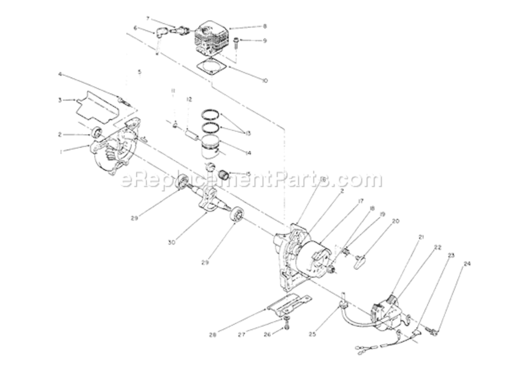 Page E Diagram and Parts List for 51655 1000001-19999991991 Toro Trimmer