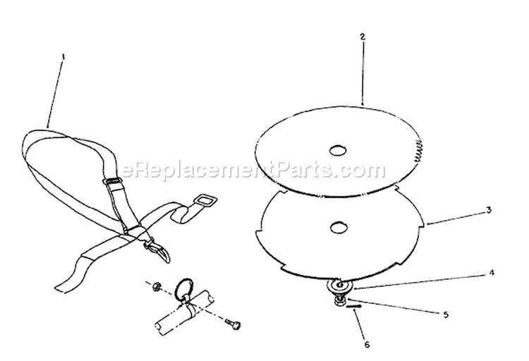 Blade and Harness Accessories Diagram and Parts List for 51660 2000001-2999999 - 1992 Toro Trimmer