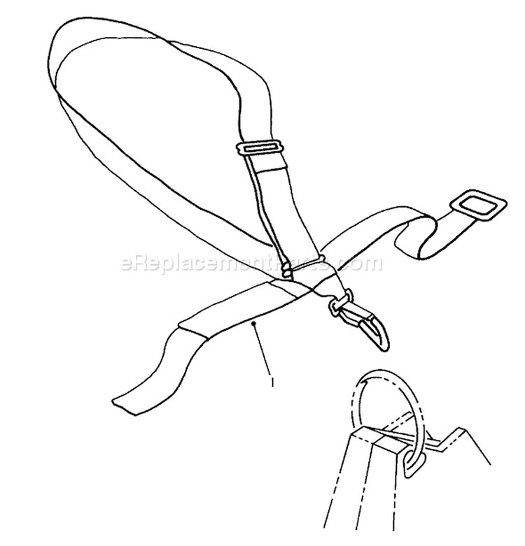Deluxe Shoulder Belt Harness Diagram and Parts List for 51660 9000001-99999991989 Toro Trimmer