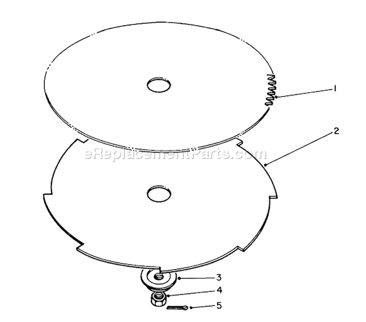 Saw Blade and Brush Diagram and Parts List for 51665 1000001-1999999 - 1991 Toro Trimmer