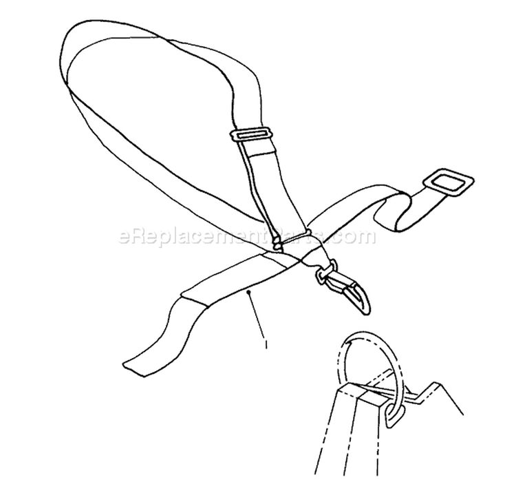 Deluxe Shoulder Belt Harness Diagram and Parts List for 51665 1000001-1999999 - 1991 Toro Trimmer