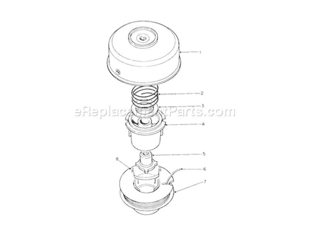 Single Line Bump Feed Cutter Head Diagram and Parts List for 51675 1000001-19999991991 Toro Trimmer